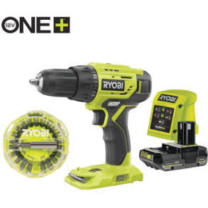 Ryobi Skruemaskine inkl. bits�t